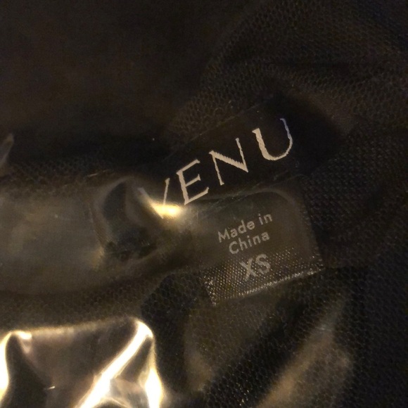 Women’s Black Long Sleeve top with mesh sleeves - Picture 4 of 10